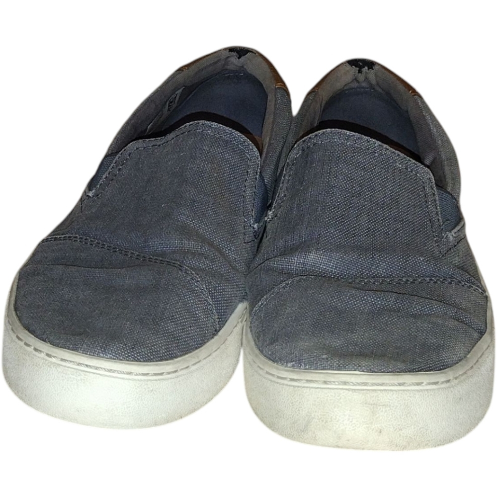 Tom's Men's/Unisex Blue Canvas Luca Slip On Casual Shoes Size 8!